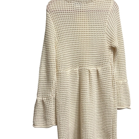 Cream white Button-Up Women's knit crochet Sweater - Picture 14 of 14